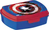 ALMACENESADAN 2042 Sandwich-Make, rechteckig, mehrfarbig, Capitan America, wiederverwendbar, Kunststoff-Produkt, BPA-frei, Innenmaße 16,5 x 11,5 x 5,5 cm