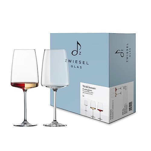 Zwiesel Glas Weinglas fruchtig & fein Vivid Senses (2-er Set), filigrane Weingläser, spülmaschinenfeste Tritan-Kristallgläser, Made in Germany (Art.-Nr. 122427)