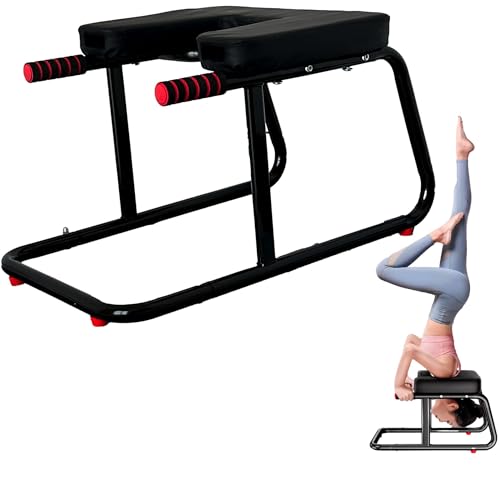 JSM FITNESS Yoga Kopfstandhocker, Yoga Stuhl für Kopfstand, Yoga Hocker zum Core- und Yogatraining, Stabiler Stahlkonstruktion, Headstand Inversion Chair, Inversion Bank für Zuhause, Gleitschutzmatte