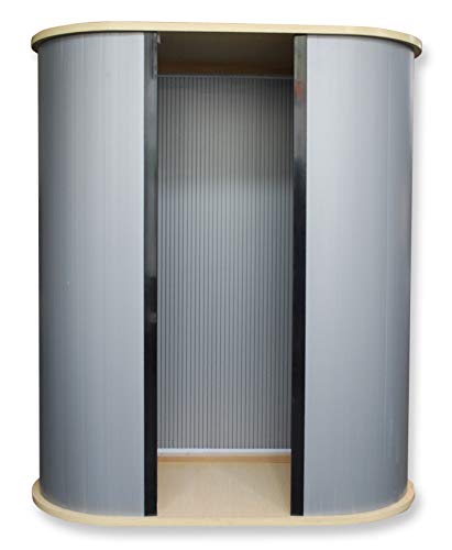 Promo-Station GmbH Promotion-Theke Easy, Messetheke ohne Druck, Messetresen, Theke, POS, Messestand, Werbetheke, Promostand in Ahornoptik, 92 x 80 x 40 cm, für Heimbüro