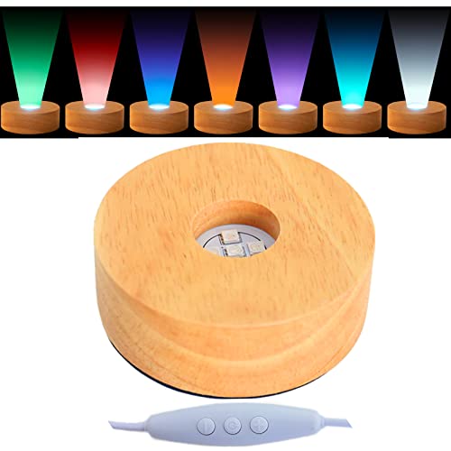 EUSTUMA Leichte Holzständer In Verschiedenen Farben, Geeignet Für Sphärische Glaskristallkunstwerke, Weihnachtsfeierdekoration.10 Modi, Einstellbare Lichthelligkeit.