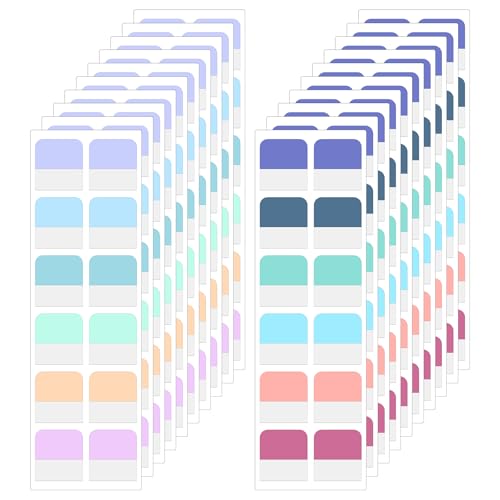 JIEYAO 240 Stück Kleberegisterkarten, Seitenmarker Selbstklebend Page Markers Tabs Haftnotizen zum Markieren Beschriften Buch-Tabs Farbe Klebezettel Tabs für Büro Dokumente Bücher Tagebuch Ordner