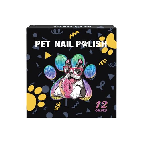 Hunde-Nagellack, schnell trocknend, wasserfest, lichtbeständig, haustierfreundliches Pflegezubehör für Welpen, Kätzchen, kleine Tiere (sicher, lebendig), 14,6 x 14,5 x 1,5 cm