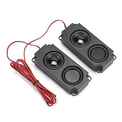 KIMISS 5W 8Ohm Lautsprecher DIY 5W 8Ohm Schwarz Abs 8Ω 5W Tragbarer Schwerer Bass für Audio-Hohlraum 40 Mm Magnetischer Doppellautsprecher für TV