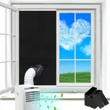 Fensterabdichtung für Mobile Klimageräte, 145 * 100cm Upgrade Fensterabdichtung Klimaanlage Anti-Mücken, Wasserdicht, Windabweisend, Schattierung, Anti -UV, Hot Air Stop Geeignet für Flügelfenster