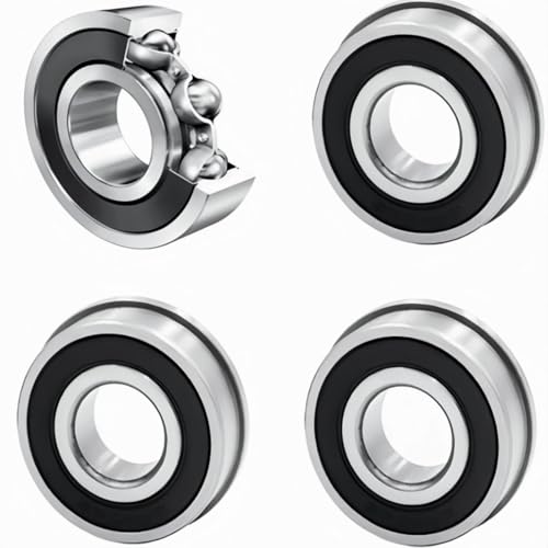 COZERI 4PCS 20x35x11mm Kugellager Sackkarre Schubkarren Lager F6003-20-2RS Flanschkugellager, Hochwertige Kugellager für Schubkarren, Gartenwagen, Maschinen, Transportfahrzeuge und Industrieanlagen