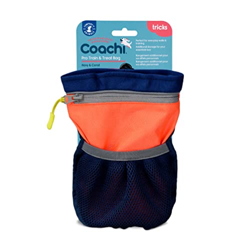 Coachi Pro Train & Treat Bag, Beutel. Ideal für Hundetrainer & Hundeausführer, extra großer Stauraum, sichere Befestigung, Reißverschlussfach, Magnetverschluss. Zum Gassigehen & Hundetraining.