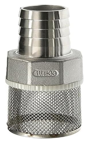 Saugschlauchfilter, Ansaugfilter, 1pc Edelstahl Garten Bewässerung Rohr Auto Waschen Pumpe Edelstahl Filter Net Mesh Wasser Filter(1 1/4" 25mm)