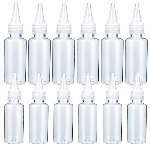 Irich 12 Stück Squeeze Flaschen, Mehrzweck Kunststoff Quetschflasche, Kein Leck & BPA Frei Spritzflaschen für Sojasauce Speisewürze Kochen Soßen(6 Stück 30 ml und 6 Stück 60 ml)