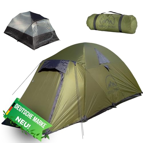 GOALPINE® ESKAPADE II Zelt für 2 große Personen | wasserdicht 4000mm | kleines Packmaß | zum Wandern, Bergtouren & Bikepacking | Ultraleicht | 4 Jahreszeiten | schneller aufbau