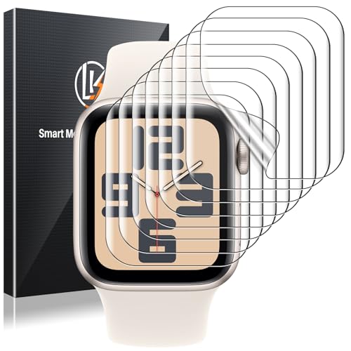 LK [8 Stück] Schutzfolie für Apple Watch Series SE2/SE/6/5/4 40mm Displayschutzfolie, Volle Abdeckung Displayfolie, Blasenfrei, Volle Abdeckung, HD-klar, Flexibel und Kratzfest Weiches [Premium] TPU