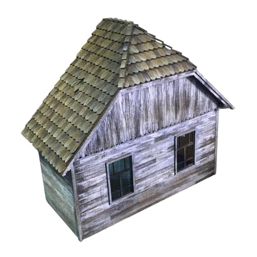 pistro Hausbau Modellbausatz Maßstab 1:35 DIY Holzarchitektur für Mikrolandschaft
