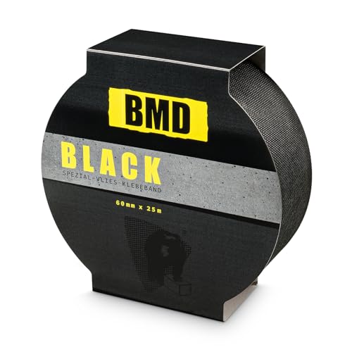 BMD - Black schwarz Fassadenklebeband 60 mm x 25 lfm. für Unterspannbahnen Fassadenbahnen Steildachbahnen Dach Dampfbremse Dampfsperre