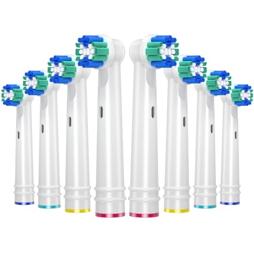 REDTRON Ersatzbürstenköpfe für Oral B, 8 Pack elektrische Zahnbürstenköpfe für Oral B Braun, Classic Precision Clean Bürstenköpfe Fit Professional Care, Vitality Pro Smart Genius Series und mehr,Weiß