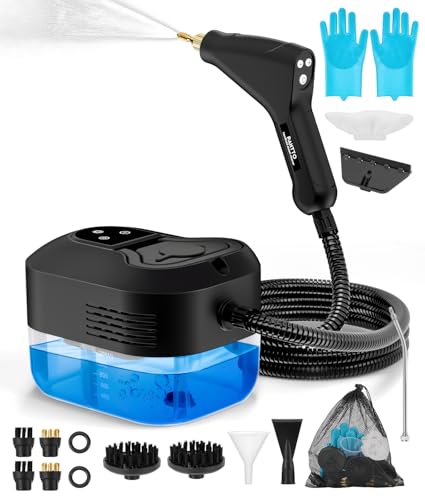 PAHTTO Dampfreiniger multifunktional, Hochtemperatur-Reinigungsmaschine für Haushalt, mit LCD-Display und Verbrühschutzgriff, Wassermengeneinstellbar, geeignet für die Reinigung von Haus und Auto