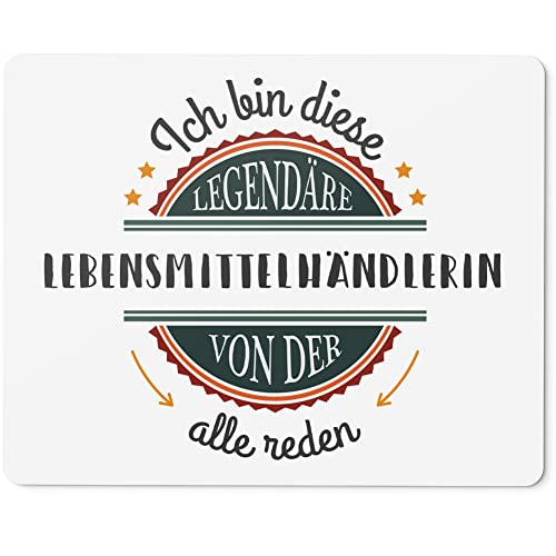JUNIWORDS Mauspad Mousepad, Ich Bin Diese legendäre Lebensmittelhändlerin, von der alle reden (5057723)