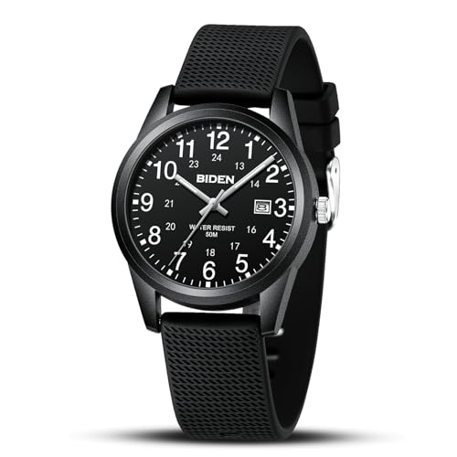 LN LENQIN Herren Uhr Uhren Herren Männer Analog Quarz Uhr 30M wasserdichte Armbanduhr Herren mit Datum Mode Casual Designer Uhr für Herren Silicone Band