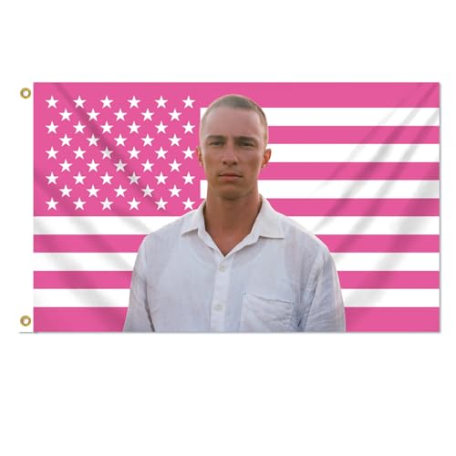 BOYSSPAA Wandteppich mit USA-Flagge, rosa amerikanische Flagge mit Drew & Starkey-Design, 90 x 152 cm, für den Innen- und Außenbereich, lustiger Hintergrund für Schlafsäle und Partys