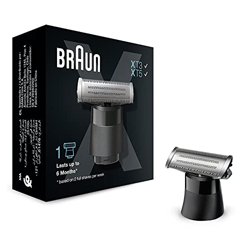 Braun Series X Ersatzklinge, kompatibel mit Braun Series X Modellen, Barttrimmer / Elektrorasierer / Haarschneidemaschine, 1 Klinge zum Trimmen, Stylen und Rasieren, XT10, silber