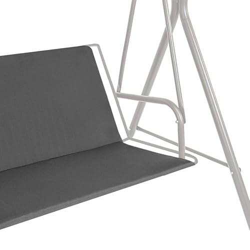 GREMEX Ersatzbezug Hollywoodschaukel 98 x 130 cm - Strapazierfähig Hollywoodschaukel Sitzbezug - Wetterbeständig Ersatz Schaukel Bezug - Sitzkissen für Hollywood Schaukel - Graue Schutzhülle