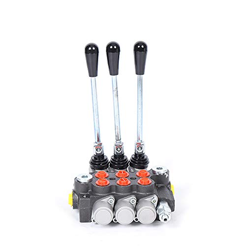 MINRS Hydraulikventil, Handsteuerventil, 3 fach, 3600psi, 60L/Min, Doppeltwirkender Hydraulikzylinder, Hydraulisches Richtungssteuerventil für Traktor, Lader, Anhänger