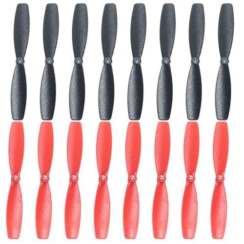 AUTUUCKEE 8 Paar RC Propeller 55mm CW CCW 2 Flügel Hauptrotoren Walkera QR Ladybird Quadrokopter Propellerblätter Zubehör für RC Flugzeug Quadcopter(Schwarz Rot)