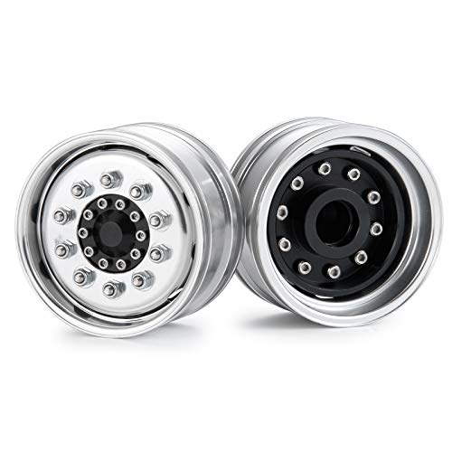 AXspeed 2 Stück Metall Felgen Radnaben 1/14 Tamiya Anhänger Traktor LKW Klettern Upgrade Teile
