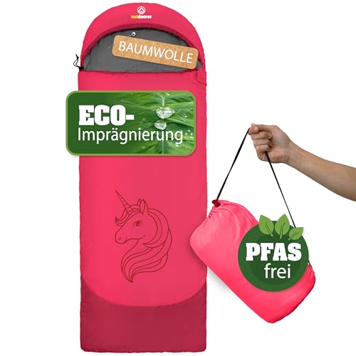 outdoorer Kinder-Schlafsack Dream Express pink, Einhorn-Edition - Deckenschlafsack für Kinder mit Einhorn-Motiv