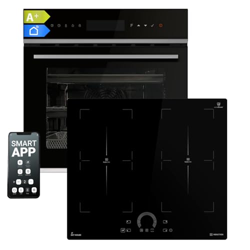 Autarkes Herdset: 60cm Einbaubackofen EB8319PHC + 59cm Induktionskochfeld IH85904FZ | Pizzafunktion | Umluft | Heißluft | Timer | SET8319PHCIH594FZ