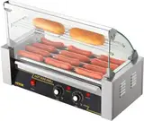 VEVOR Hot Dog Maker Hot Dog Grill Hotdog Rollen Grill Edelstahl 5 Rollen 1kW