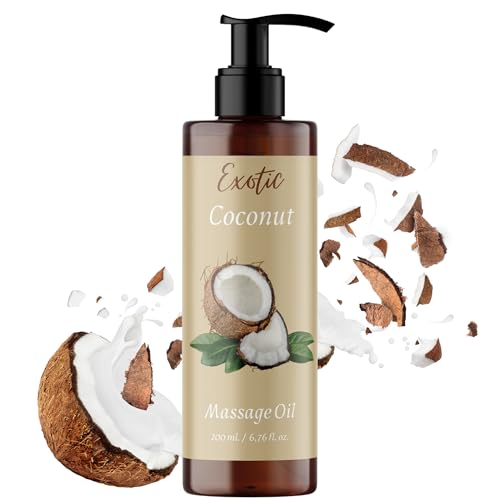 QKnatur - Kokosnuss-Massageöl - 200ml - für revitalisierende Körpermassagen. feuchtigkeitsspendend und pflegend massageol Coconut