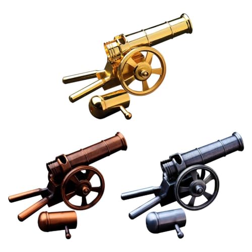Bduttlefish Mini-Kanone, Desktop-Artillerie-Modell, Edelstahl-Metall-Mini-Kanone, Militär-Sammeldekorationen, Modellbüro