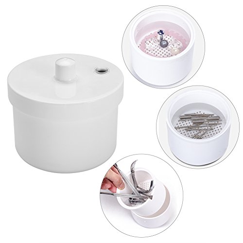 Nail Fräser Desinfektion Box, Cimenn Desinfektion Runde Box Sterilisator Topf Clean Jar für Nagelkunst Metall Werkzeuge Maniküre Zubehör