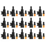 Schlauchanschluss rotierender Sprinkleradapter Hochwertiger haltbarer Kunststoff G1/2 Zoll Weiblicher Gewinde für 8/12 -mm -Verbreitungsschlauch geeignet für Ackerland Bewässerung