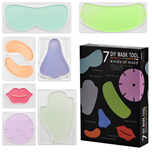 7 Arten Gesichtsmasken Form, Wiederverwendbare Diy Gesichtsmasken Patch Formen, Gesichtsmasken Beauty Maschinenhersteller Zubehörwerkzeug, Geeignet Für Heim- Und Professionelle Schönheitssa