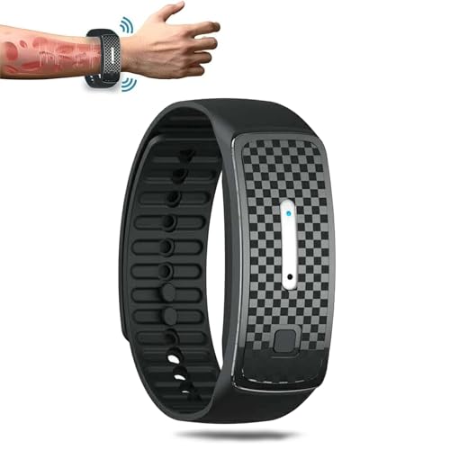 Ultraschall Armband Zum Abnehmen Damen Ultraschall Armband Gewichtsverlust Damen Fettverbrennung Armband Für Damen Und Ultraschall KöRperform Magnetarmband FüR MäNner Frauen(Schwarz)