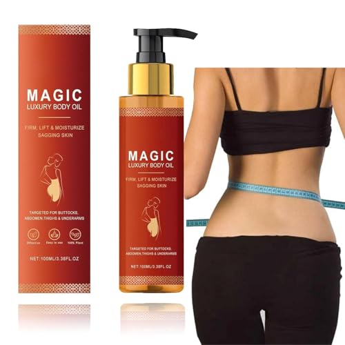 Magic Body Strafting Oil, 100 ml Magic Luxury Body Oil, Hautstraffendes Körperöl, Reduziert feine Linien, Verbessert die Elastizität, Zieht schnell ein, Sanfte Formel für alle Hauttypen (1)