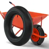 TENE® Premium 4.8/4.00-8 Schlauch für Schubkarre, Rasenmäher und mehr - aus robustem doppelt gelegten Butykautschuk für Lasten bis 170kg und stabilem Autoventil