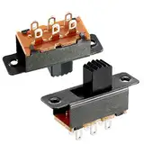 sourcing map 10Stk Vertikal Schiebeschalter DPDT 2P 6 Polen PCB Leiterplatte Verriegelung 5mm DE de