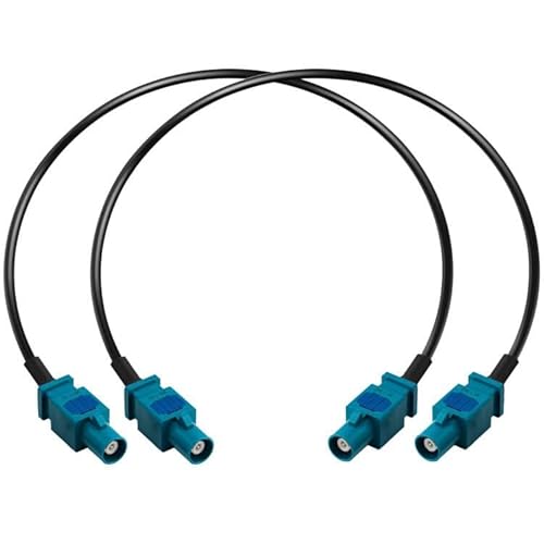 Fakra Z Kabel RG174 Fakra Z Stecker zu Fakra Z Stecker Auto Radio Verlängerungskabel Fahrzeug Antenne Verlängerungskabel Pigtail Auto Radio RF Koaxialkabel für DAB GPS Navigations Antenne 12inch 2PCS