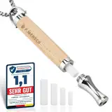 F.MERZCA® 2.0 Rauchentwöhnung Kette mit 20 Gratis Filter – Individuell einstellbarer Widerstand für effektives Rauchen aufhören, Raucherentwöhnung Hilfsmittel Ersatz mit echtem Rauchgefühl (Silber)