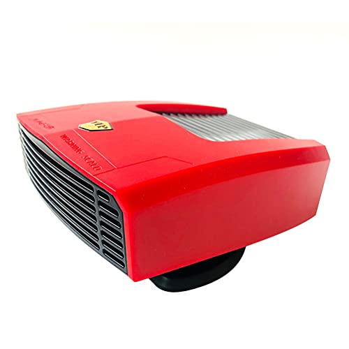 Auto Heizlüfter, Tragbare Auto Heizung, 180W 12V Schnellheizung Innenraum Auto Windschutzscheibe Heizung Lüfter Defogger Defroster Demister Ventilator mit 360 ° drehbarer Basis Zigarettenanzünde