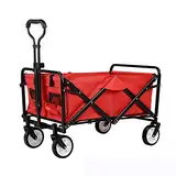 Gartenwagen Outdoor Utility Wagon Cart für einfachen Transport – Faltbarer Strandeinkauf Campingwagen