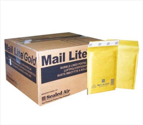 Mail Lite A/000 JL000 Gepolsterte Briefumschläge, 110 x 160 mm, goldfarben, 100 Stück