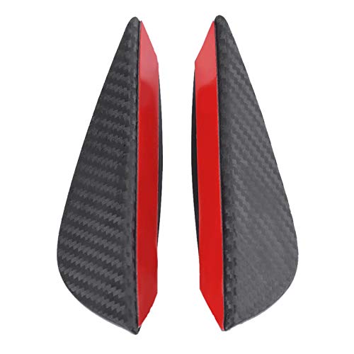 Qiilu 4Pcs Universal ABS Carbon Faser Auto Vorderer Stoßfänger Flossen Lippe Spoiler Kanister Ordnungs Installationssatz