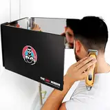 LIPFISBARBERSHOP.COM 360° Grad Spiegel - SELF Cut Mirror System - DREI Seiten Spiegel zum Selbstschneiden der Haare mit höhenverstellbaren Teleskophaken (Ohne LED)