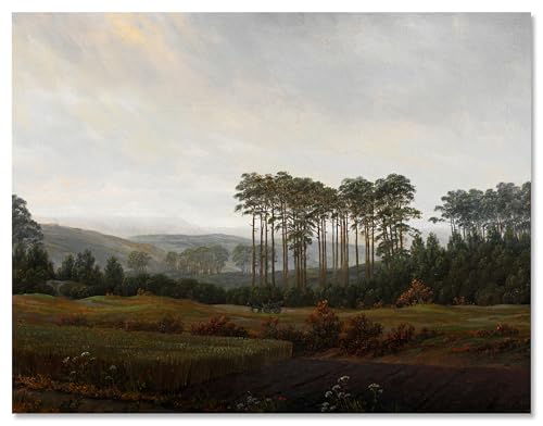 wandmotiv24 Leinwandbild Baumgruppe Caspar David Friedrich M0858