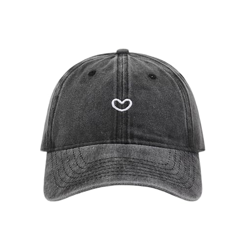 Generisch Baseball Cap Damen mit Herzförmiges Stickmuster Mütze Verstellbarem Kappe Outdoor Sports Cap