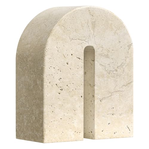 Navaris Wohnzimmer Dekoration - Moderne Tischdeko- Tischdekoration - Moderne Skulptur - Marmorskulptur - Dekoration Marmor - Echter Stein - Langlebig und pflegeleicht