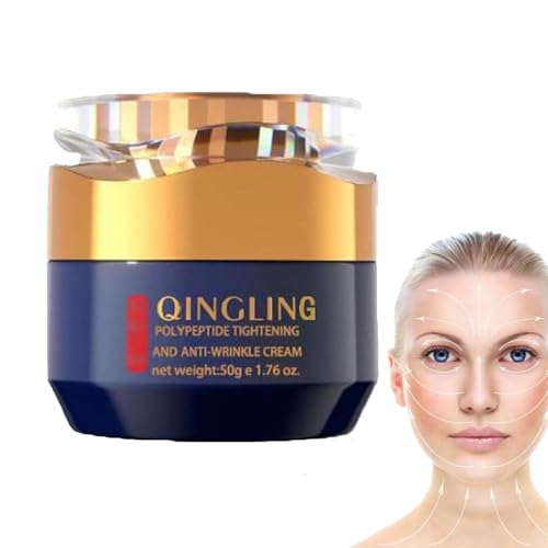 Qingling Creme, Qingling Creme Gegen Falten, Qingling Straffungs- Und Anti-Falten-Creme Mit Polypeptiden,Qingling Creme Zur Faltenentfernung Für Alle Hauttypen (1PCS)